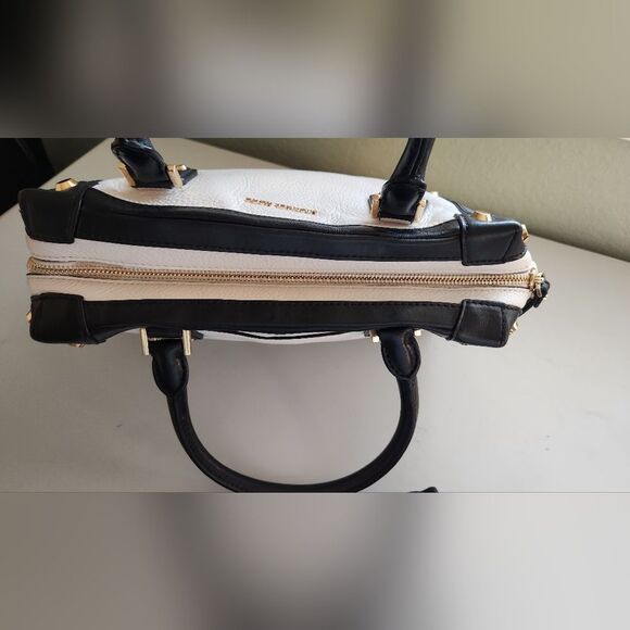 Michael Michael Kors Taryn Satchel Crossbody Bag Black/White - Picture 3 of 12